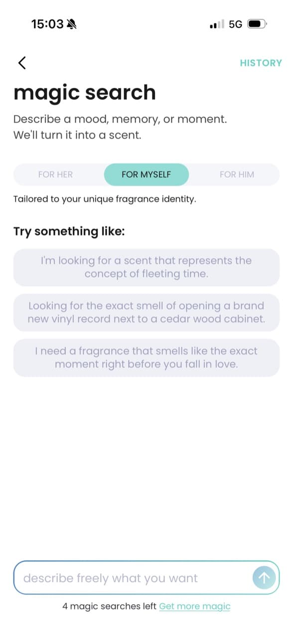 scented.ai magic search input