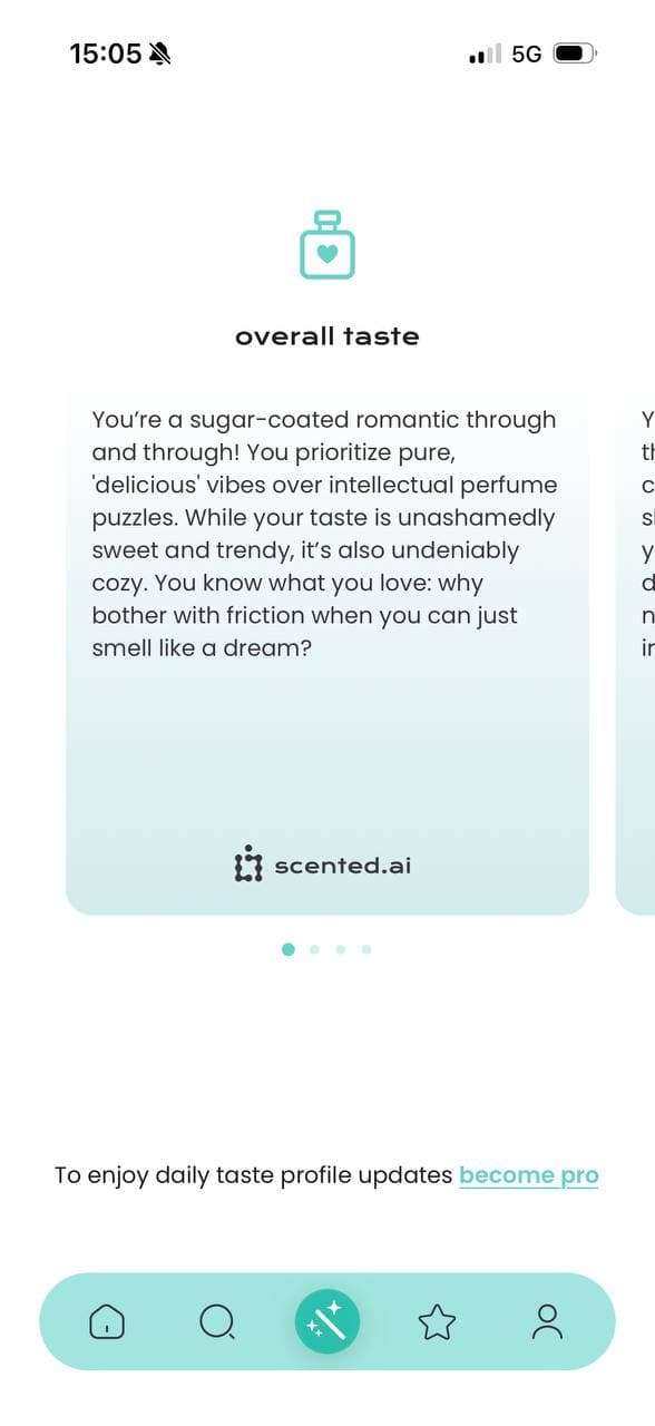 scented.ai taste profile